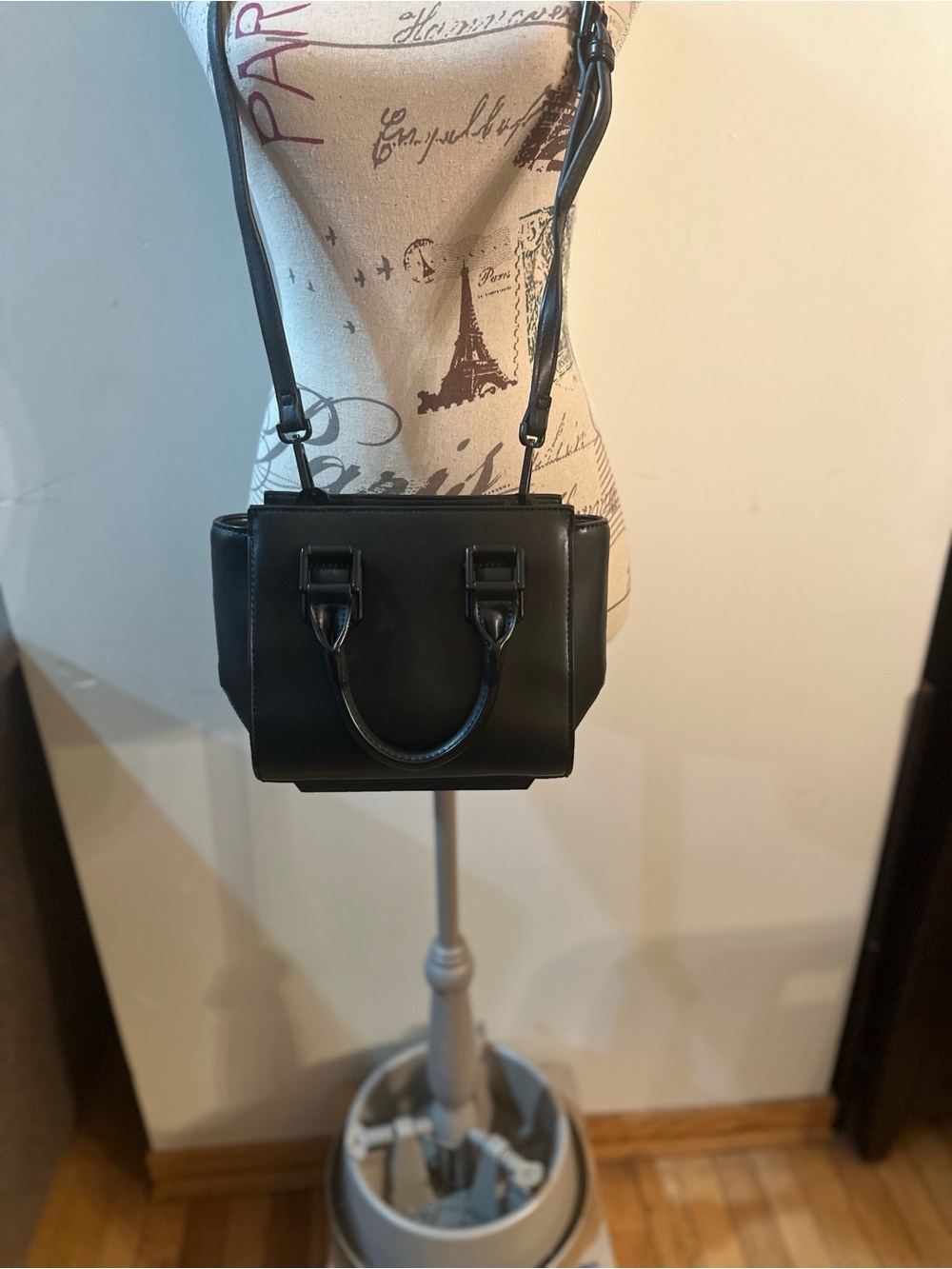 Kendall & Kylie Black Mini Crossbody Satchel